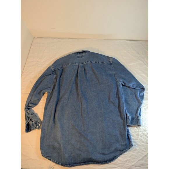 Cambridge Classic mens's size XL distressed denim button up shirt 1990s G6 - Picture 5 of 5